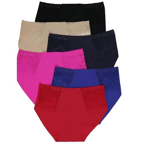 6 Pack Silky Smooth No Panty Line Assorted Underwear Eigona