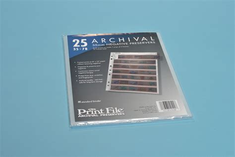 Print File 35mm Archival Negative Preservers 25 Pages Pdr Film