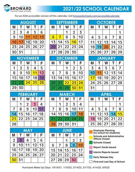 Broward County Schools Calendar 2022 23 Printable Calendar 2022