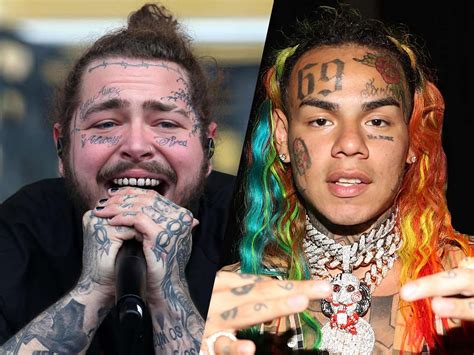 Tekashi 6ix9ine And Post Malone Halloween Face Tattoos Selling Scary Fast