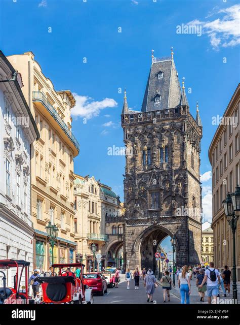 Powder Gate Tower Prasna Brana In The Old Town In Prague Czech