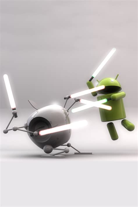 3d Android Apple Light Saber Fight Android Wallpaper Android