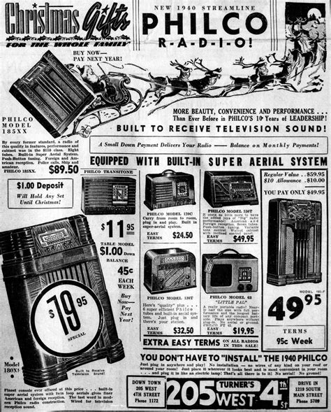 Vintage Newspaper Advertising For The 1940 Philco Radios The Santa Ana