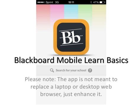 Blackboard Mobile Learn Basics
