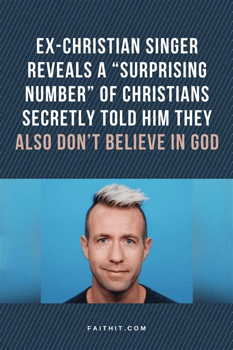 Ex Christian Singer Reveals A Surprising Number Of Christians