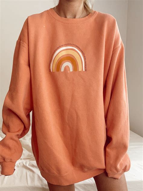 Rainbow Sweatshirt Sweatshirt Outfit Clothes Cute Comfy Outfits
