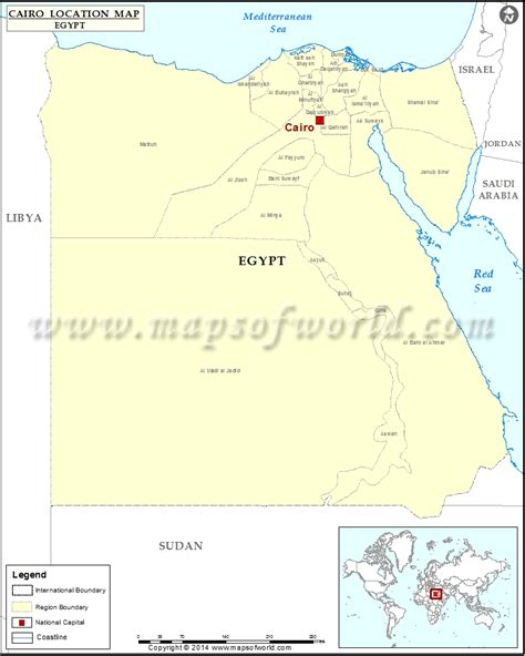 Cairo is the capital and largest city of egypt. Where is Cairo | Location of Cairo in Egypt Map