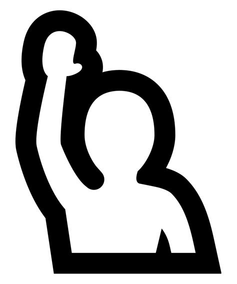 Noun Raised Hand Raise Hand Icon Png Clip Art Library