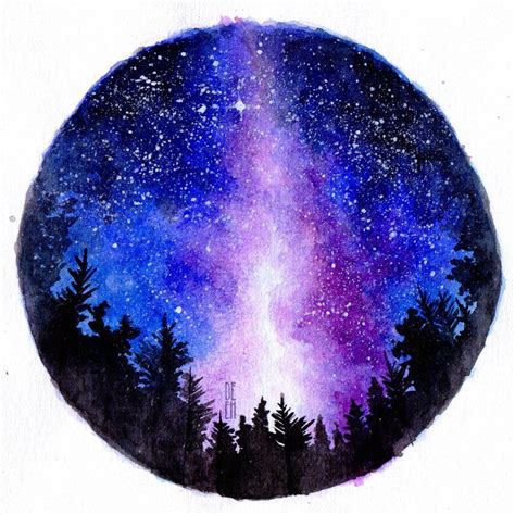 16 Simple Galaxy Painting Easy Png Paint