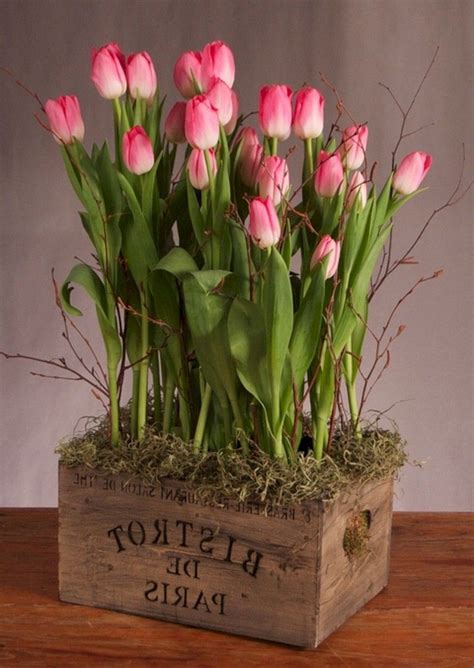 45 Wonderful And Easy Diy Tulip Arrangement Ideas Arreglos Florales
