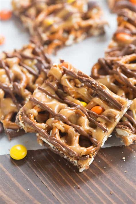 chocolate peanut butter pretzel bars tastes better from scratch