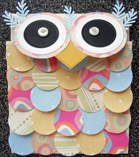 Circle Punch Owl Card Inspired By Pin