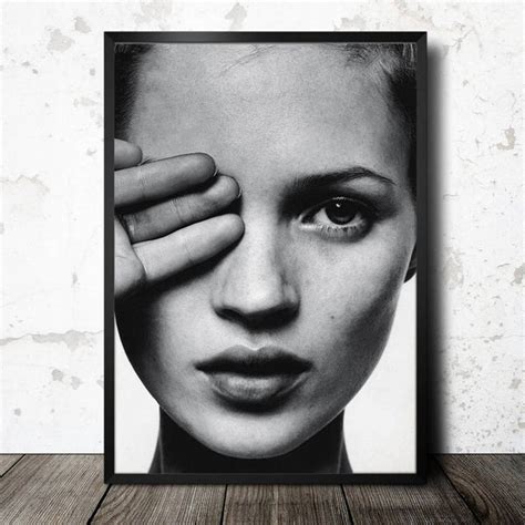 Kate Moss Closeup Canvas Poster Print Six Things