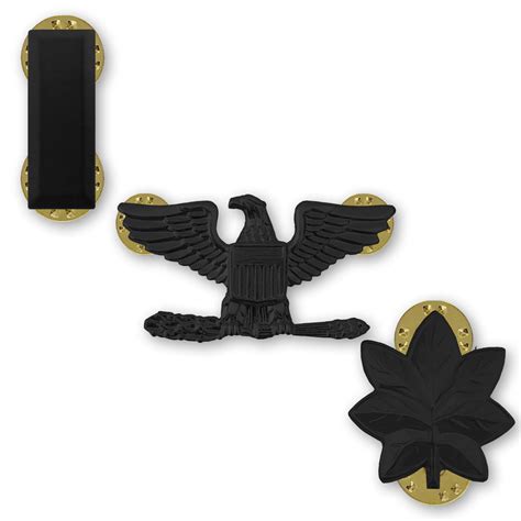 Navy Subdued Black Metal Collar Insignia Rank Usamm