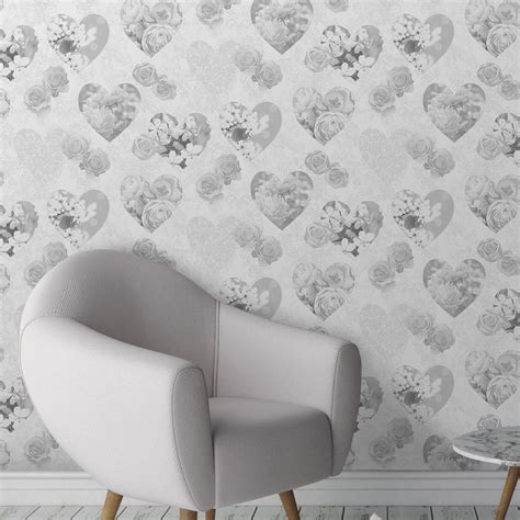 Living room wallpaper for walls: GIRLS WALLPAPER THEMED BEDROOM UNICORN STARS HEART GLITTER ...