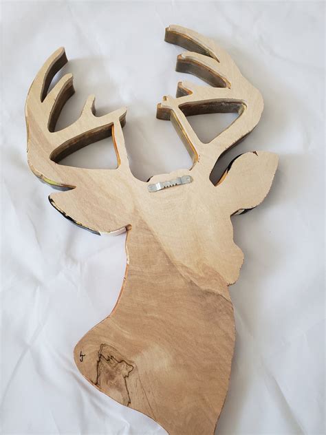 Whitetail Buck Deer Head Intarsia Wall Hanging Made With Etsy