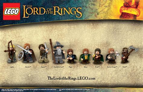 Lego Lord Of The Rings Character Images And Gollum Poster