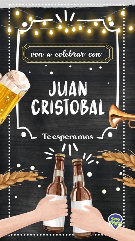 Tarjeta De InvitaciÓn Digital De Cervezas Para Hombre Invitaciones