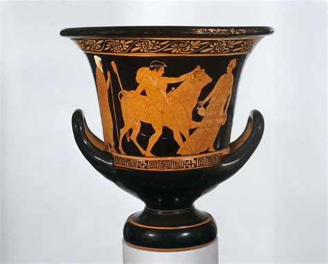 Attributed To A Painter Of The Group Of Polygnotos Terracotta Calyx Krater Bowl For Mixing