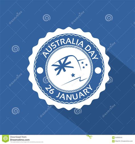 Its great to be australian and on this public holiday there are plenty of events held around the country to celebrate. Australia Day Stamp Flag National Holiday Flat Stock ...