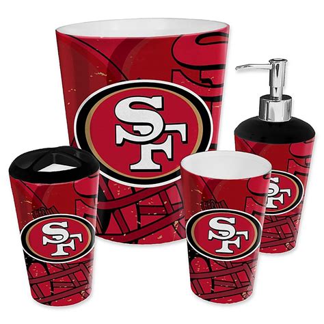 Home baby sports & outdoors baby blankets bed pillows bedspread bedding sets comforter bedding sets coverlet bedding sets duvet cover bedding. NFL San Francisco 49ers 4-Piece Bath Set by The Northwest ...