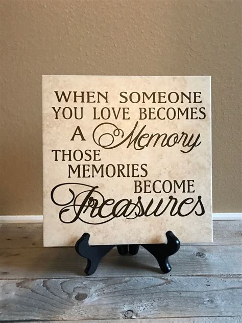 When Someone You Love Becomes A Memory Remembrance Ts Etsy
