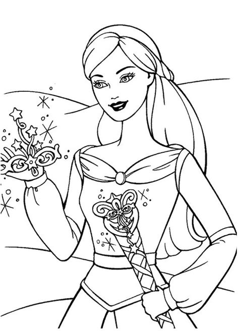 Coloriage princesse barbie sirene multicolore. Coloriage Princesse Barbie ange dessin gratuit à imprimer