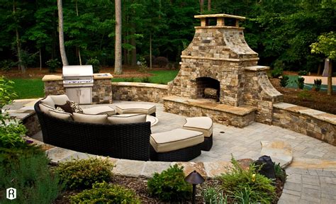 Outdoor Fireplace Kit with Arched Front Opening | Legends Stone | Natural Stone | Building Stone ...