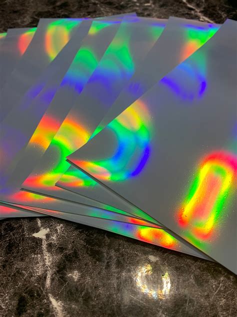 10 Sheets Holographic Printable Vinyl Sticker Paper For Inkjet Etsy