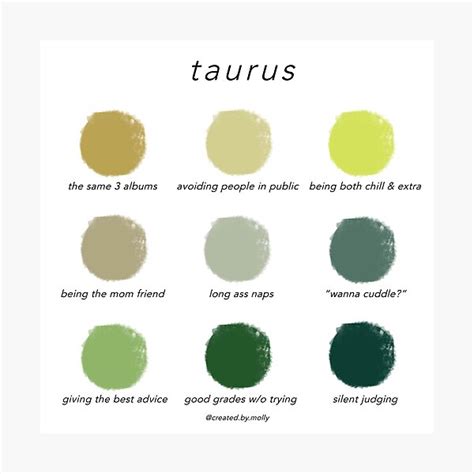 Taurus Zodiac Procreate Palette 30 Hex Color Codes Instant Digital