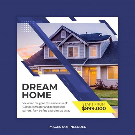 Premium Vector House Real Estate Sale Banner Real Estate Marketing
