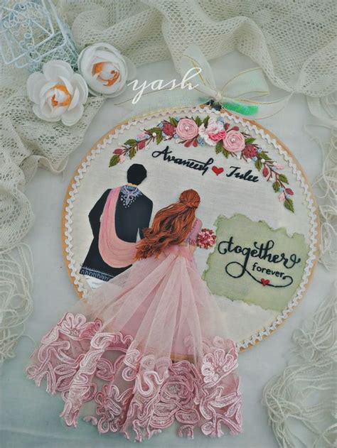 Together Forever Wedding Theme Hoop Art In Wedding Embroidery