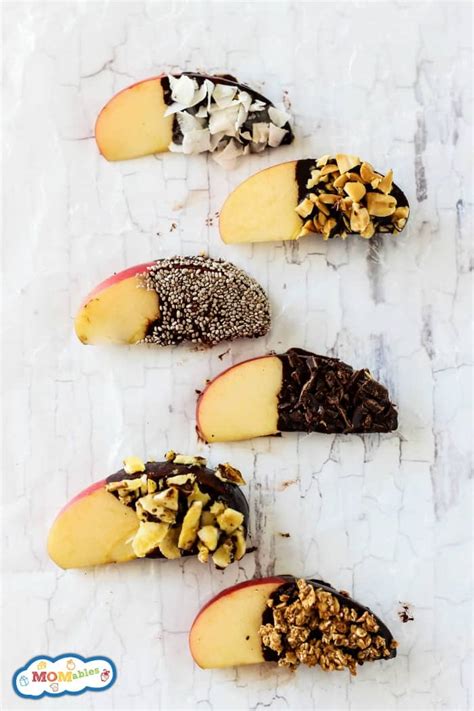 Chocolate Covered Apple Slices 6 Ways Momables