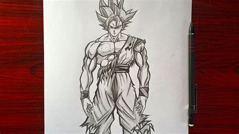 How To Draw Goku Ultra Instinct Full Body Easy Step By Step Drawing