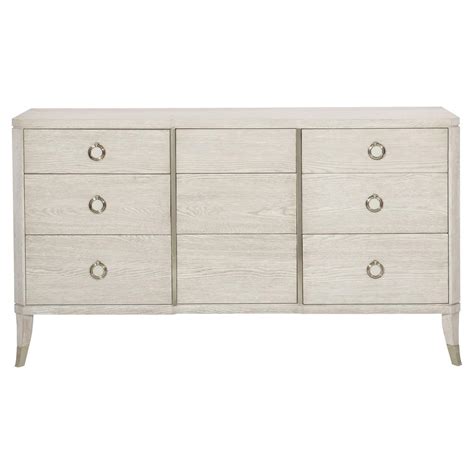 Hayley Hollywood Regency Dove White 3 Drawer Dresser Kathy Kuo Home