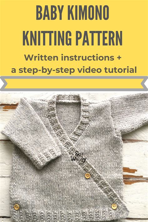 Baby Kimono Knitting Pattern In 2021 Baby Kimono Knitting Kids Outfits