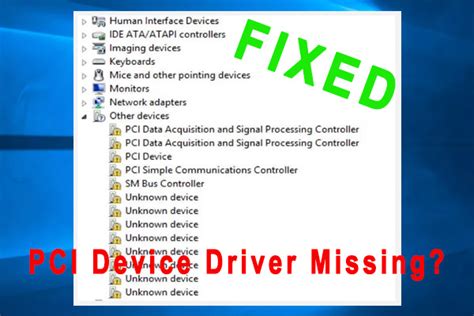 Pci Device Driver Missing Download It For Windows 1011 Now