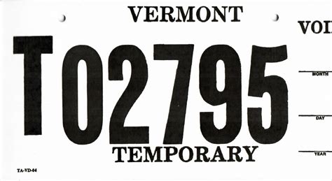 Printable Temporary License Plate
