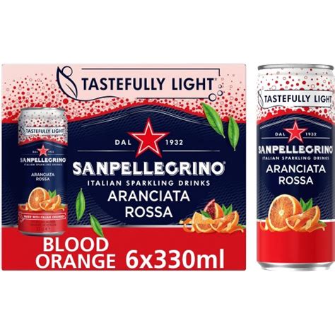 San Pellegrino Sparkling Blood Orange Cans 6 X 330ml Compare Prices