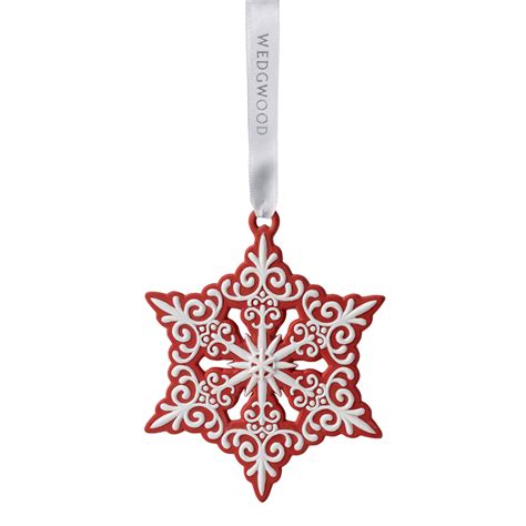 Wedgwood Christmas Pierced Snowflake Ornament Red 40009199