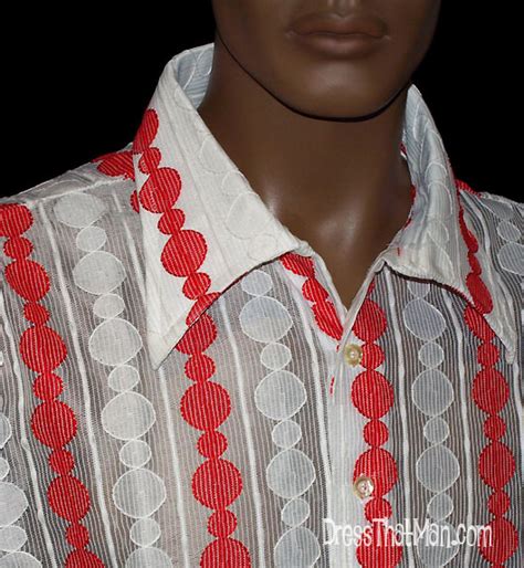 70s Butterfly Collar Lace Disco Shirt Snug Xl Dressthatman
