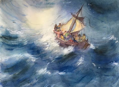 Learning From Jesus Artwork Jesus Calms The Storm Jes