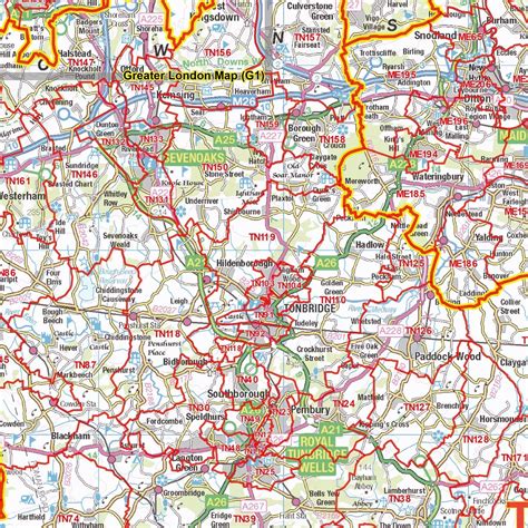 S Postcode Sector Map Cm X Cm Wall Map Plastic Coated A