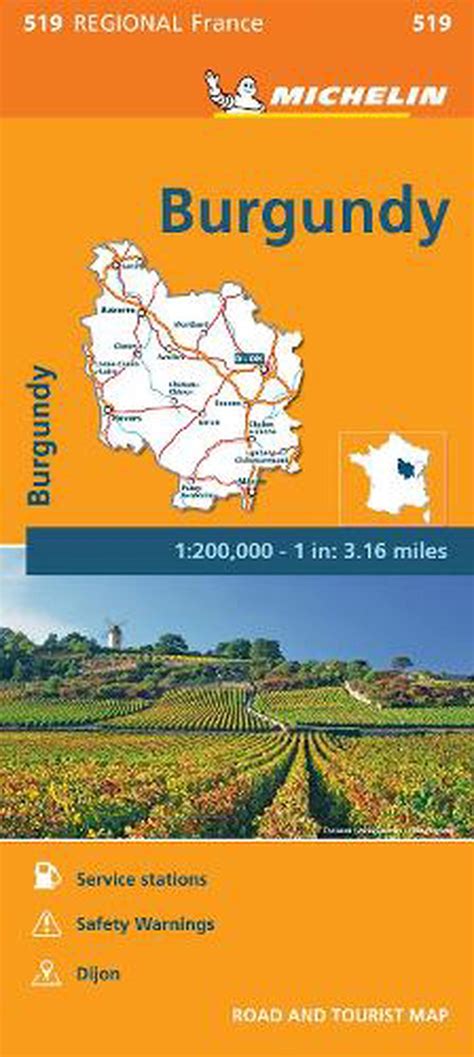 Michelin Regional Maps France Burgundy Map 519 By Michelin Travel