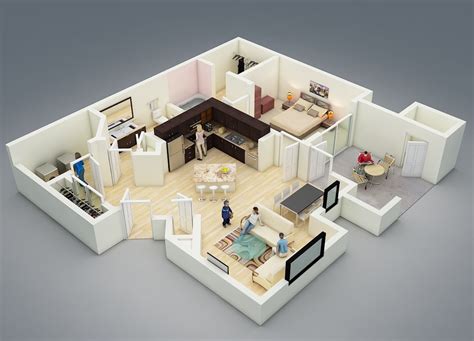 1 bedroom apartment floor plan solis apartments floorplans waverly. 25 One Bedroom House/Apartment Plans