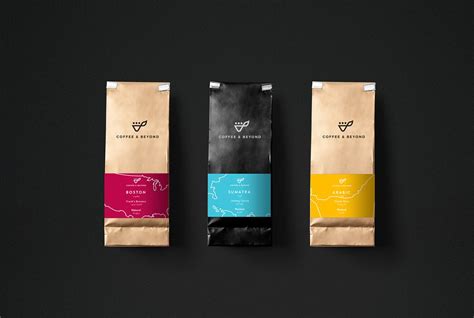 Coffee And Beyond Packaging On Behance Coffee Packaging Coffee Bag