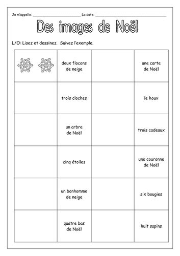 French Christmas Des Images De Noël Worksheets Teaching Resources