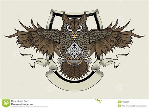 Illustration Of An Owl Stock Vector - Image: 50822284