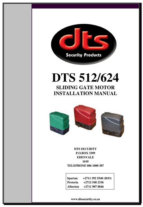 Dts 512 Installation Manual Pdf Download Manualslib