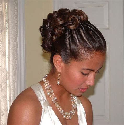 Wedding hairstyles for black women african american chic african american hairstyles for wedding when a black woman wears a white wedding dress there appears a stunningly magical effect fresh and. Image result for updo wedding hairstyles | Wedding ...